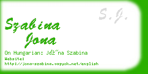 szabina jona business card